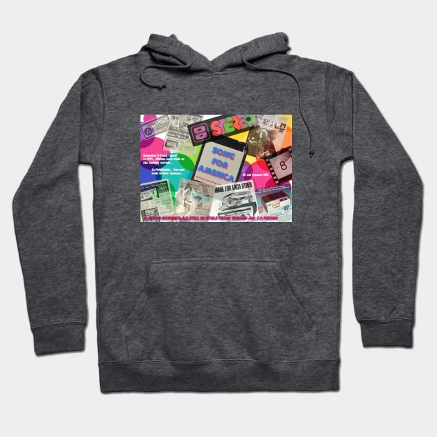 Song For America - 3 - Retro Collage Hoodie by Beanietown Media Designs